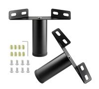 WATAOW 2 St Pieds de Cadre de Lit - Pied de Lits de Support Métalliques Réglables avec Équerre Renforcée - 10-25cm, Capacité 150kg par Pied - Fixateur d'angle(18cm/7in)