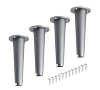 WATAOW 20cm Pieds de Meubles en Alliage Aluminium, Lot de 4 Pied Droits de Remplacement pour Canapé, Pieds de de Salle de Bain à Hauteur Réglable(Gray,12cm/4.7")