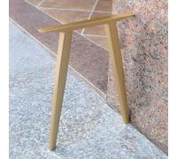 WATAOW Pieds de Table en Métal 1 Pièce｜Hauteur 72cm｜Conception en Tube Carré Effilé｜avec Patins Antidérapants｜pour Tables à Manger/Bureau/Table Étude/Établi(Gold,40x72cm/16x28in)