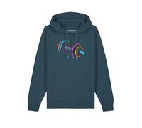 Watapparel Sweat-shirt '80s Hantel' pétrole / mélange de couleurs, Taille XXL