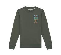 Watapparel Sweat-shirt ' Adventure is everywhere ' olive / mélange de couleurs, Taille XXXL