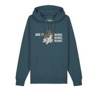 Watapparel Sweat-shirt 'And it burns' pétrole, Taille XXL