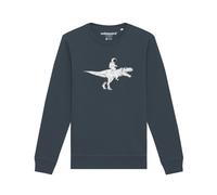 Watapparel Sweat-shirt ' Astronaut on T-Rex ' anthracite / blanc chiné, Taille L