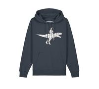 Watapparel Sweat-shirt ' Astronaut on T-Rex ' anthracite / blanc chiné, Taille S