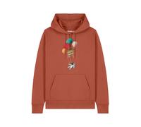 Watapparel Sweat-shirt ' Balloon Spaceman ' noisette / mélange de couleurs, Taille XS