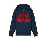 Watapparel Sweat-shirt 'Cest la vie' bleu marine / rouge, Taille XL