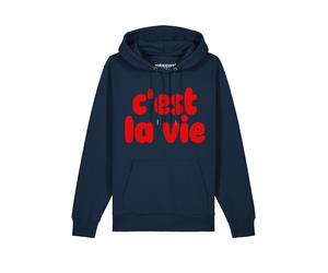 Watapparel Sweat-shirt 'Cest la vie' bleu marine / rouge, Taille XL