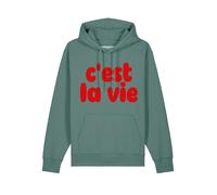 Watapparel Sweat-shirt 'Cest La Vie' émeraude / rouge, Taille L