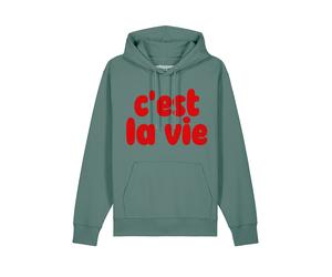 Watapparel Sweat-shirt 'Cest La Vie' émeraude / rouge, Taille L