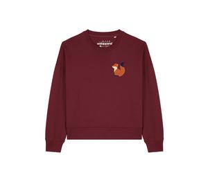Watapparel Sweat-shirt 'Cute Fox ' mélange de couleurs / rouge foncé, Taille L