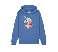 Watapparel Sweat-shirt ' Flash, the unicorn ' bleu / mélange de couleurs, Taille XS
