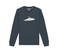 Watapparel Sweat-shirt 'Fly me to the moon' anthracite / mélange de couleurs, Taille XL