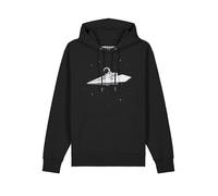 Watapparel Sweat-shirt 'Fly me to the moon' noir / blanc, Taille M
