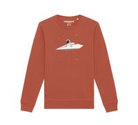 Watapparel Sweat-shirt ' Fly me to the moon ' noisette / mélange de couleurs, Taille L