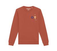 Watapparel Sweat-shirt ' Funny Cat ' noisette / mélange de couleurs, Taille XL
