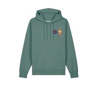 Watapparel Sweat-shirt ' Funny Cat ' vert / violet / orange, Taille M