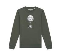 Watapparel Sweat-shirt 'Funny Spaceman' kaki / mélange de couleurs, Taille XL
