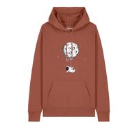 Watapparel Sweat-shirt 'Funny Spaceman' noisette / blanc, Taille XS