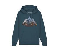 Watapparel Sweat-shirt ' Geometric Landscape ' pétrole / mélange de couleurs, Taille XXL