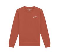 Watapparel Sweat-shirt 'Go Green' marron châtaigne / blanc, Taille L