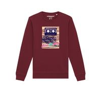 Watapparel Sweat-shirt ' Good Old Mess ' mélange de couleurs / bourgogne, Taille 5XL