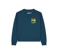 Watapparel Sweat-shirt 'Good Vibe ' pétrole / mélange de couleurs, Taille L