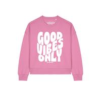 Watapparel Sweat-shirt 'Good vibes only ' rose / blanc, Taille XXL