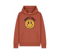 Watapparel Sweat-shirt ' Happy times smiley emoji ' noisette / jaune / noir / blanc, Taille XS