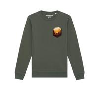 Watapparel Sweat-shirt 'Hiking in the mountains' marron / vert foncé / orange / blanc, Taille L