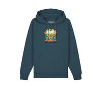 Watapparel Sweat-shirt ' Hippies Bus ' pétrole / mélange de couleurs, Taille XXL