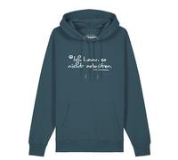 Watapparel Sweat-shirt 'Ich kann so nicht arbeiten' pétrole / blanc, Taille 4XL