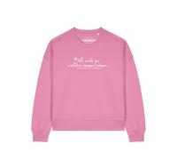 Watapparel Sweat-shirt 'Ich will ja nichts sagen aber ' rose / blanc, Taille L
