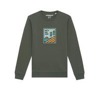 Watapparel Sweat-shirt ' Let's Get Lost ' olive / mélange de couleurs, Taille M