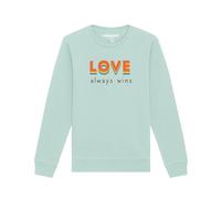 Watapparel Sweat-shirt ' Love always wins ' azur / orange, Taille XXL