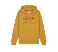 Watapparel Sweat-shirt 'Love always wins' bleu / marron / jaune / orange, Taille XXXL