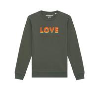 Watapparel Sweat-shirt ' Love always wins ' kaki / mélange de couleurs, Taille XS