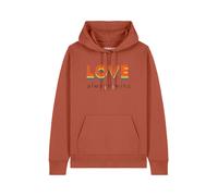 Watapparel Sweat-shirt 'Love always wins' mélange de couleurs / orange, Taille XXL