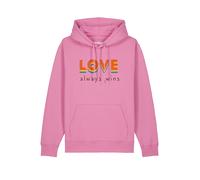 Watapparel Sweat-shirt 'Love always wins' mélange de couleurs / rose, Taille XL