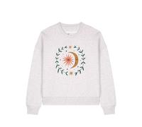 Watapparel Sweat-shirt 'Love and flex ' noisette / gris chiné / vert foncé / orange, Taille XXL