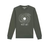 Watapparel Sweat-shirt ' Milky way ' kaki / blanc chiné, Taille S