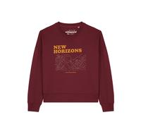 Watapparel Sweat-shirt 'New horizons are everywhere ' orange / rouge foncé, Taille M