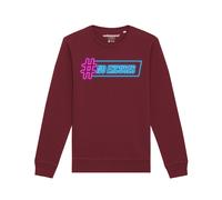 Watapparel Sweat-shirt 'No Excuses' bleu néon / rose néon / bourgogne, Taille S