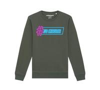 Watapparel Sweat-shirt ' No Excuses ' bleu néon / vert / rose néon, Taille XL