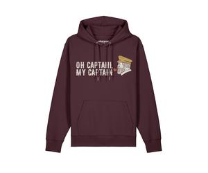Watapparel Sweat-shirt 'Oh Captain My Captain' miel / lie de vin / blanc, Taille M