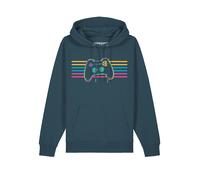 Watapparel Sweat-shirt ' Retro Joystick ' pétrole / mélange de couleurs, Taille XXL