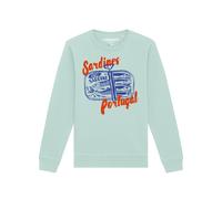 Watapparel Sweat-shirt 'Sa' aqua / bleu foncé / rouge rubis, Taille XL