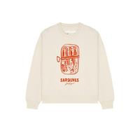 Watapparel Sweat-shirt 'Sardines Portugal ' beige clair / rouge feu, Taille L
