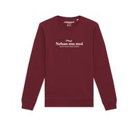 Watapparel Sweat-shirt 'Schau ma moi dann seng mas scho' bourgogne / blanc, Taille XXXL
