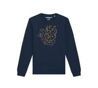 Watapparel Sweat-shirt 'Self Love' bleu marine / marron / jaune, Taille S