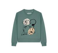 Watapparel Sweat-shirt 'Self Love ' jaune clair / vert gazon / noir / blanc, Taille M